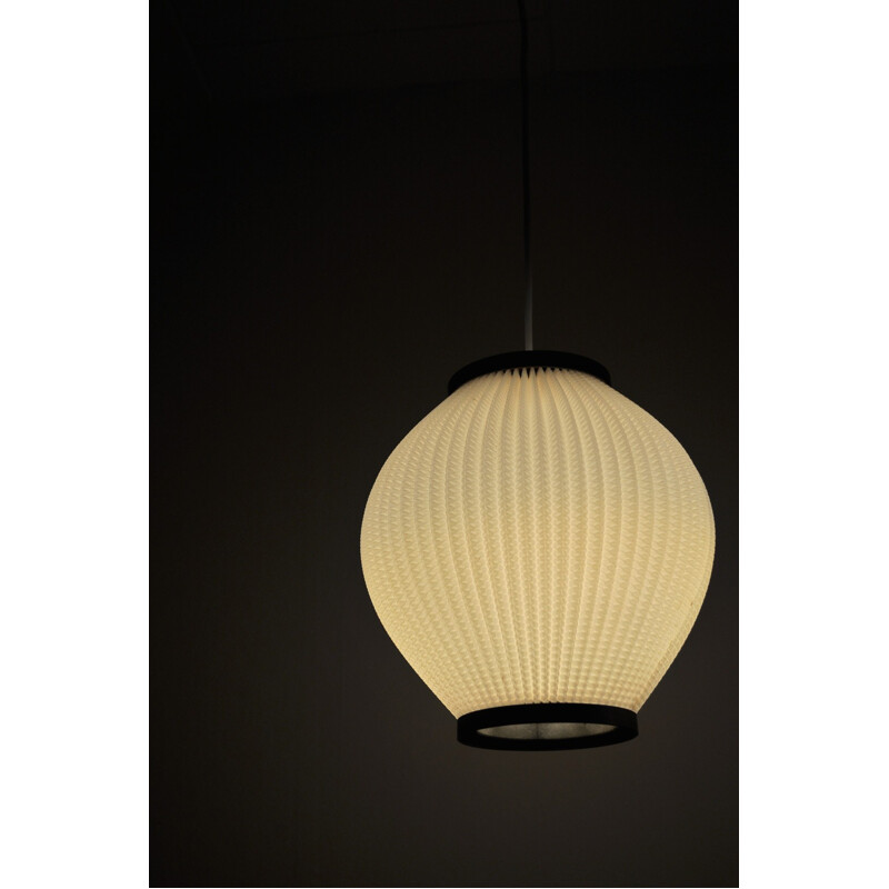 Vintage Acrylic pleated pendant lamp manufactured by Holm Sørensen & Co - 1960s