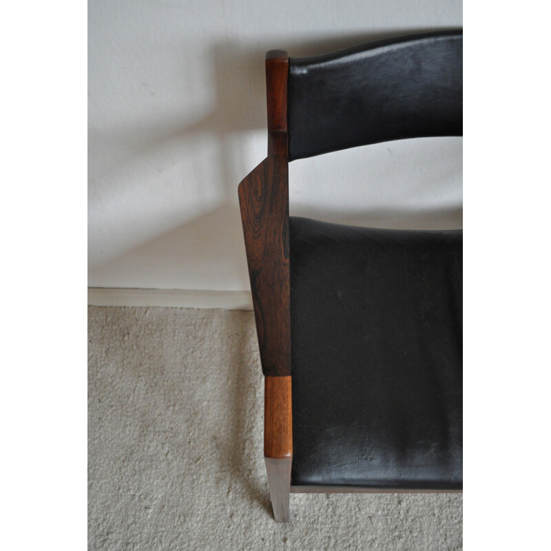 Vintage Teak and rosewood armchair by Peter Hvidt & Orla Mølgaard-Nielsen - 1950s