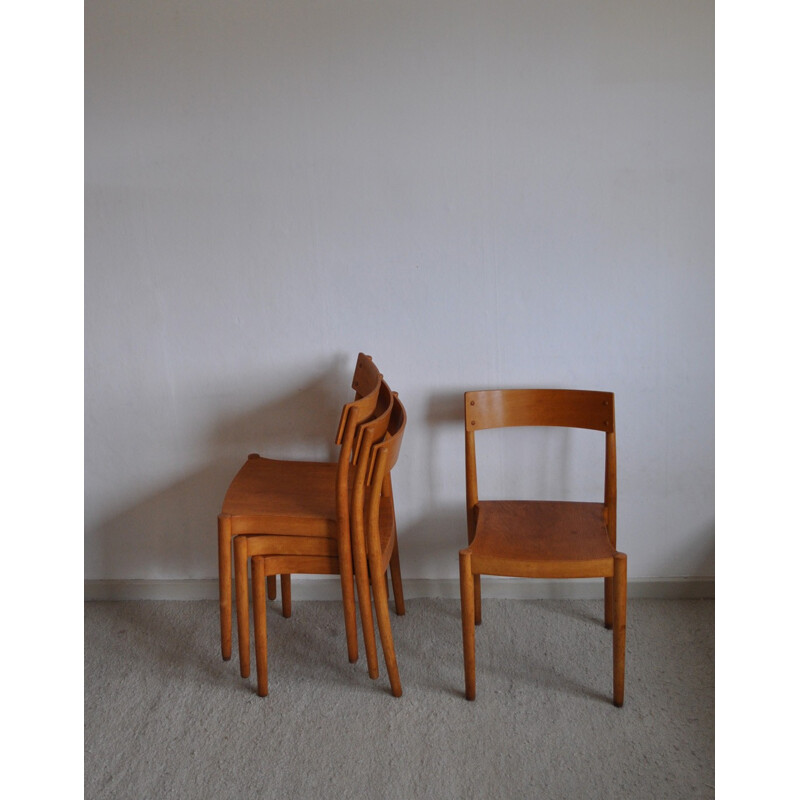 Set of 4 vintage Portex chairs by Peter Hvidt & Orla Mølgaard-Nielsen - 1940s