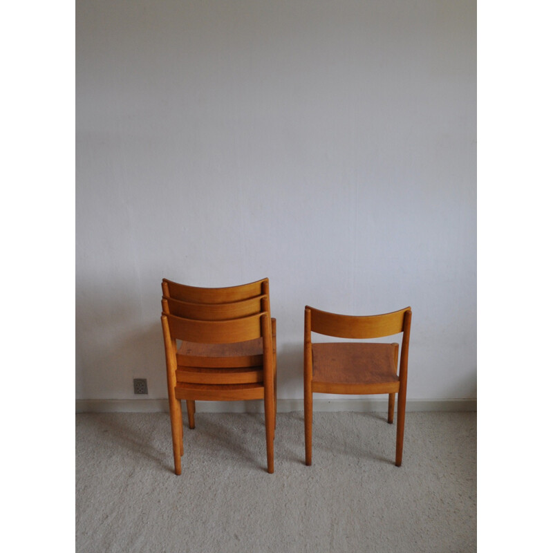 Set of 4 vintage Portex chairs by Peter Hvidt & Orla Mølgaard-Nielsen - 1940s