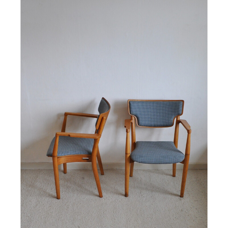 Pair of vintage Portex chairs by Peter Hvidt & Orla Mølgaard-Nielsen - 1940s