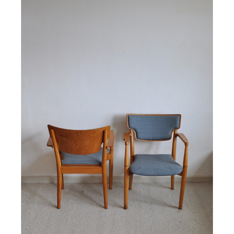 Pair of vintage Portex chairs by Peter Hvidt & Orla Mølgaard-Nielsen - 1940s