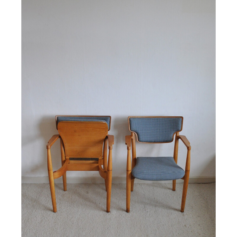 Pair of vintage Portex chairs by Peter Hvidt & Orla Mølgaard-Nielsen - 1940s
