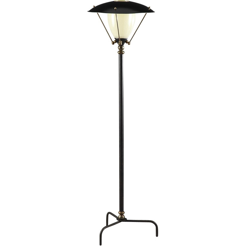Vintage Tripod floor lamp with lamppost shape - 1950s
