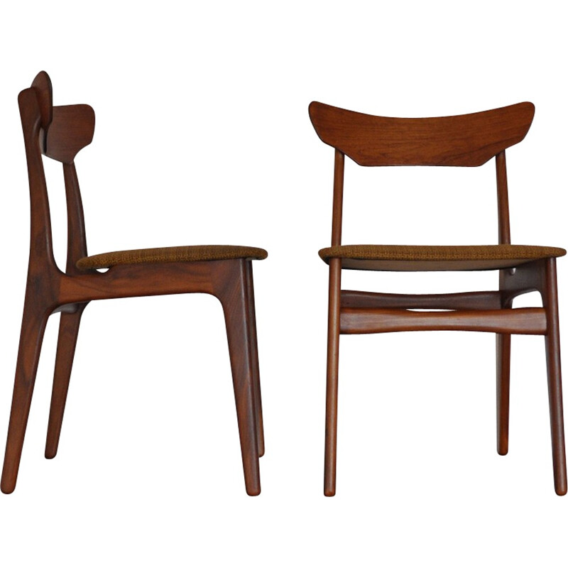 Pair of vintage Teak dining chairs by Schiønning & Elgaard - 1960s