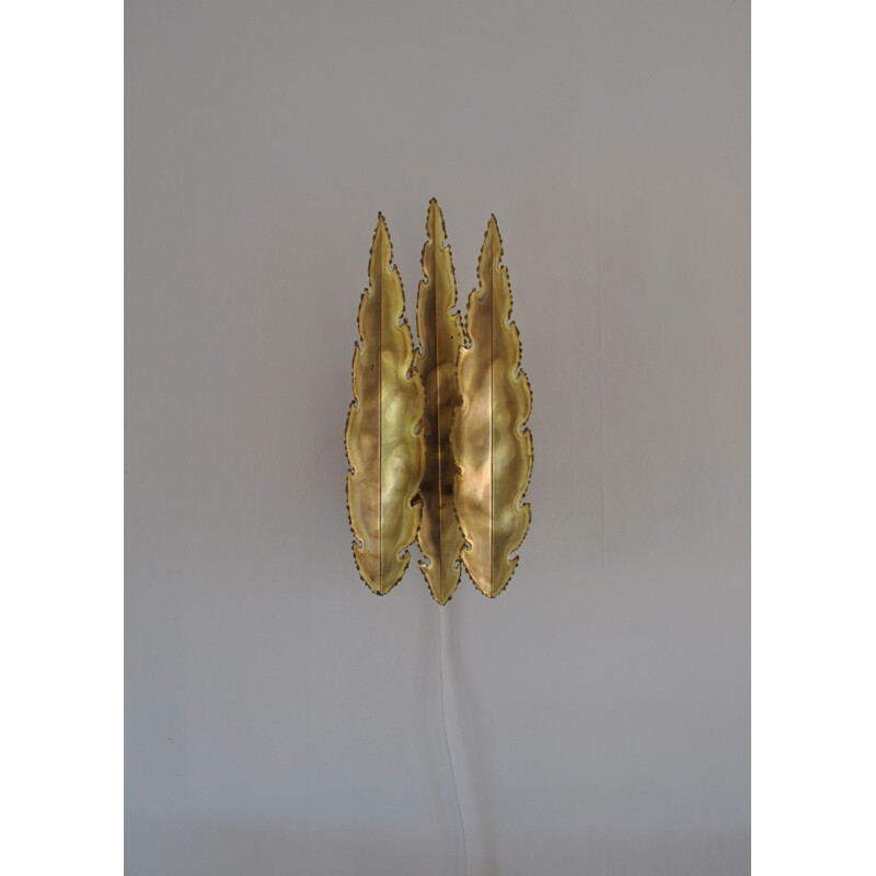 Vintage brass wall lamp by Svend Aage Holm Sørensen - 1960s