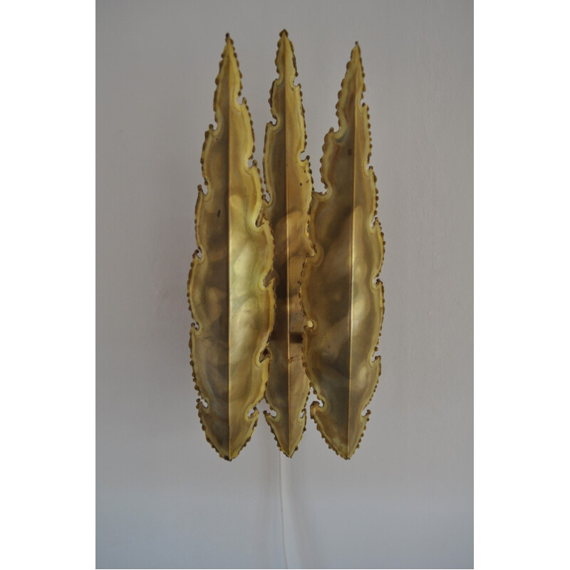 Vintage brass wall lamp by Svend Aage Holm Sørensen - 1960s