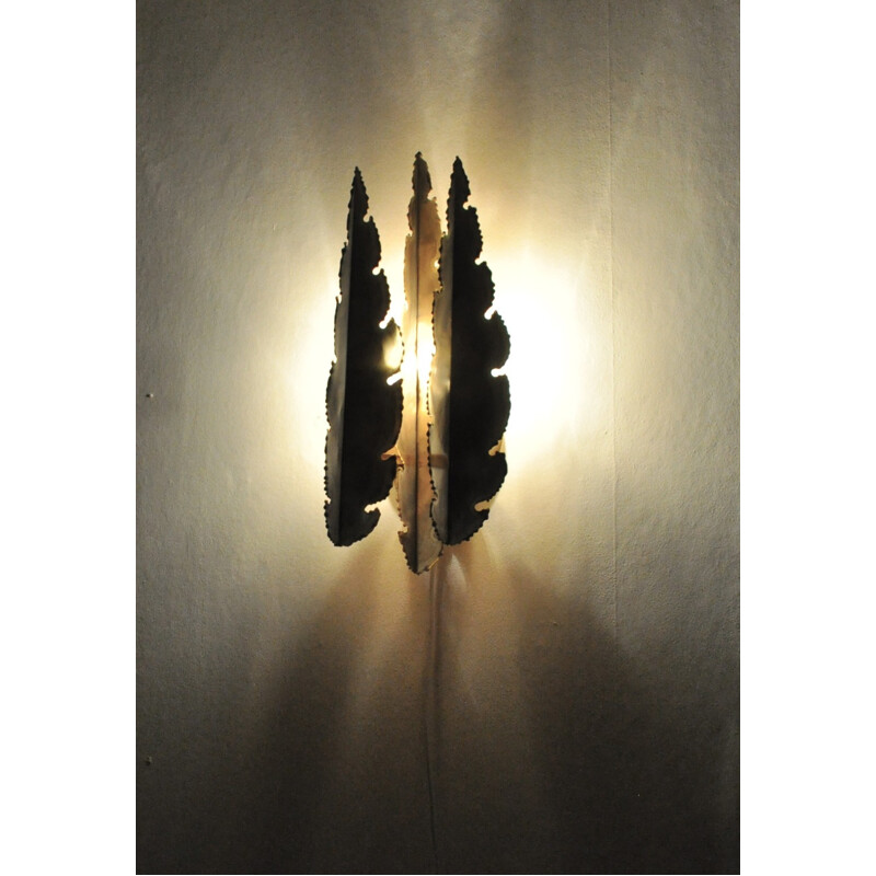 Vintage brass wall lamp by Svend Aage Holm Sørensen - 1960s