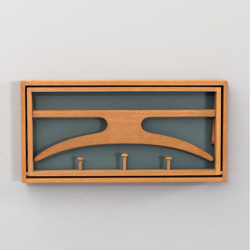 Vintage Oak coat rack by Adam Hoff & Poul Østergaard for Virum Møbelsnedkeri - 1960s