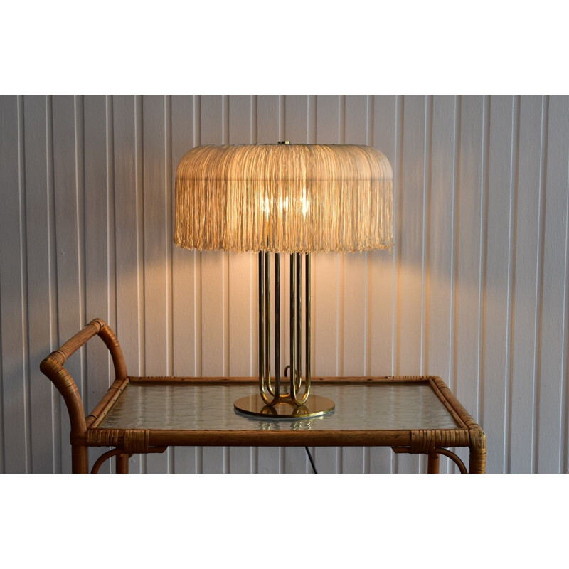 Vintage Silk Fringe table Lamp by Hans Agne Jakobsson - 1960s