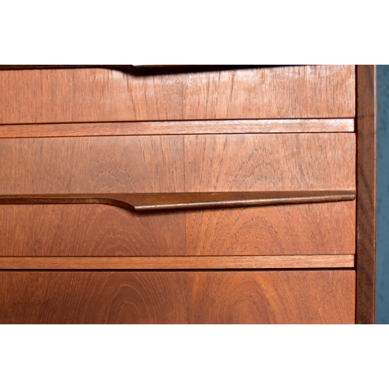 Vintage teak wood chest of drawers, Denmark - 1960s