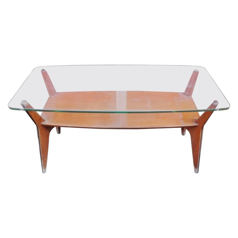 Vintage coffee table by Castelli, Italy - 1950s