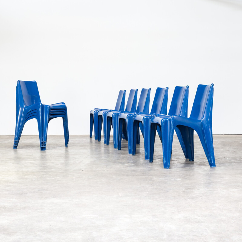 Suite de 10 chaises "BA1171" vintage par Helmut Bätzner pour Bofinger Furniture - 1960