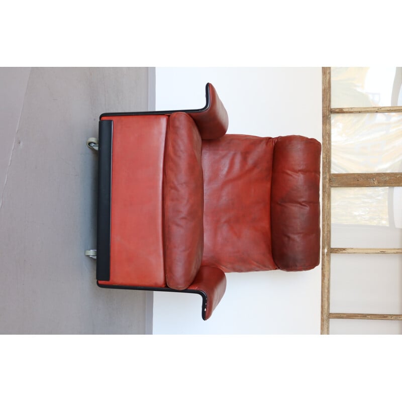 Vintage armchair with Ottomane by Dieter Rams for Vitsoe - 1960s