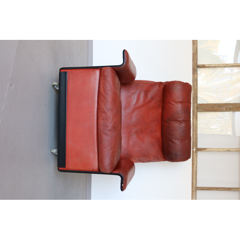 Vintage armchair with Ottomane by Dieter Rams for Vitsoe - 1960s