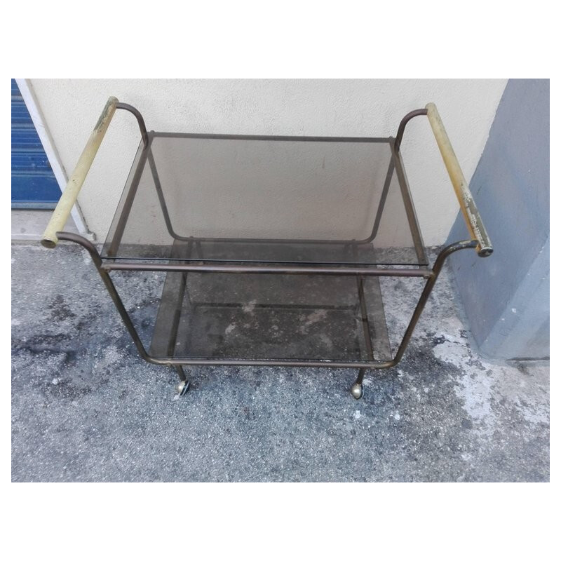 Vintage Metal Cart Bar - 1940s