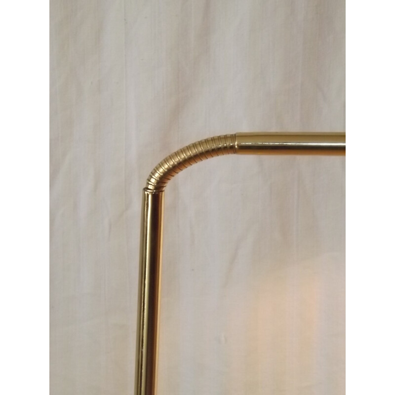 Vintage floor lamp with gold metal and brass - 1970s