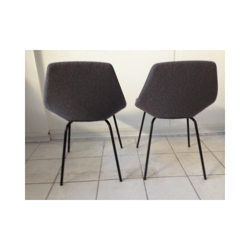 Pair of chairs "Barrel" Pierre GUARICHE - 1950s