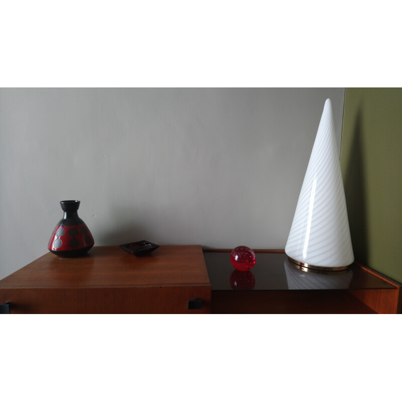 Lampe pyramide en verre de Murano vintage - 1960
