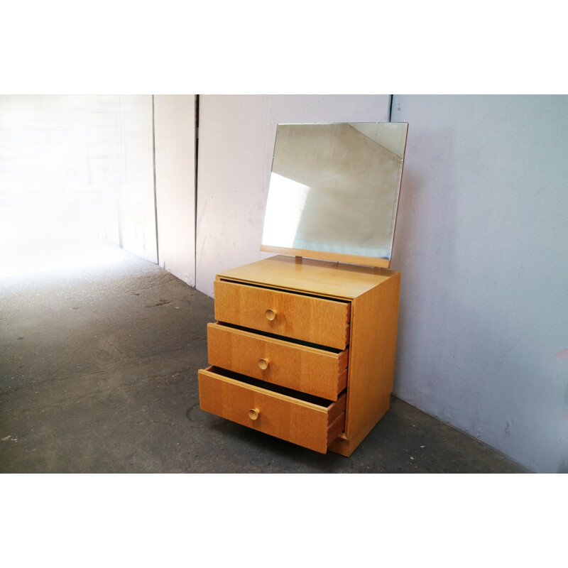 Vintage chest of drawers with angled mirror by Meredrew - 1970s