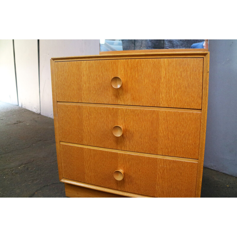 Vintage chest of drawers with angled mirror by Meredrew - 1970s