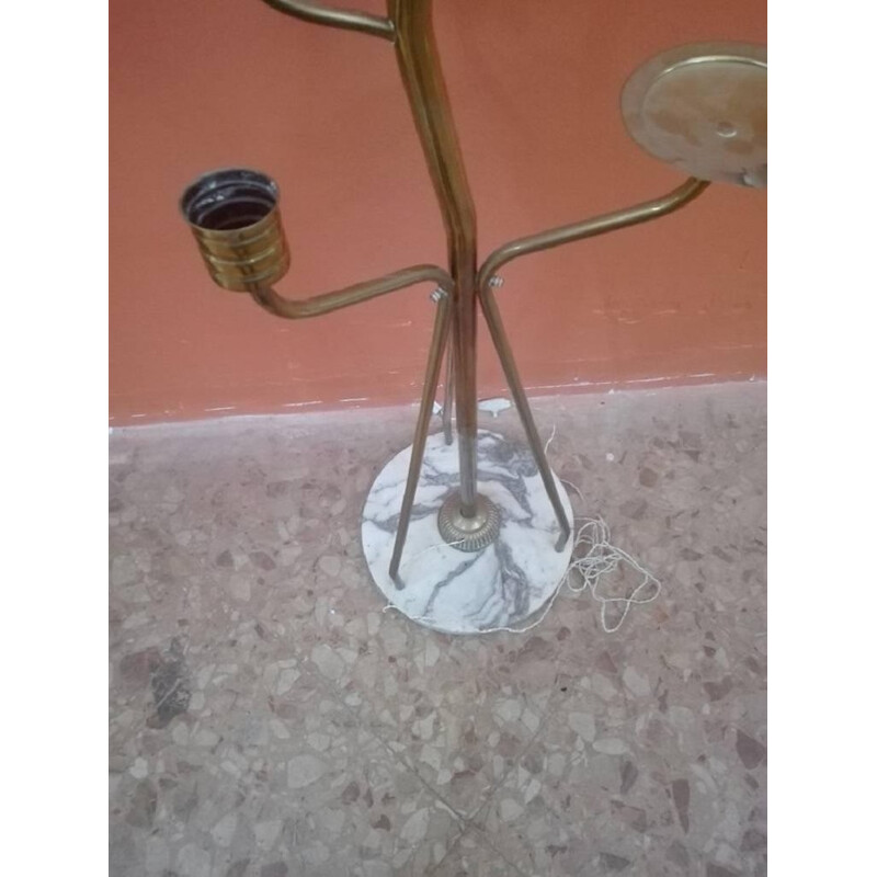 Vintage Italian Stilnovo Brass Floor Lamp - 1950s