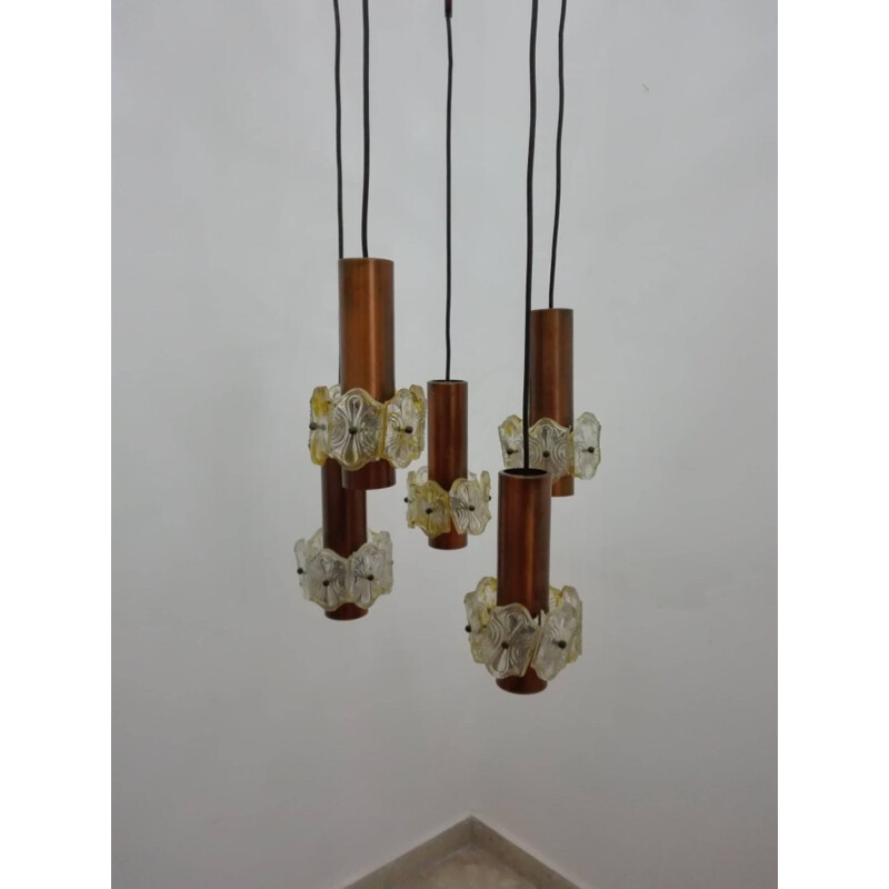 Vintage Italian Cascade chandelier - 1950s