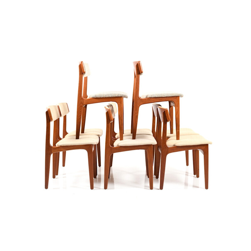 Set of 8 vintage Dining Chairs by Thorsø Stolefabrik - 1960s