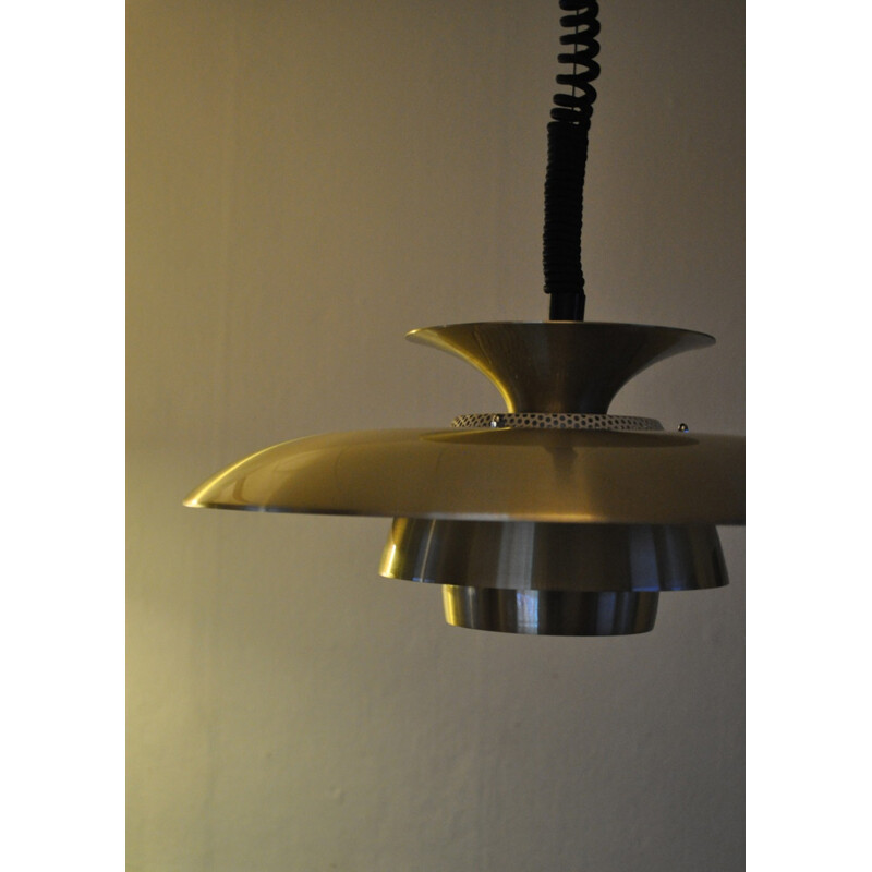 Vintage Danish pendant lamp in brass - 1970s