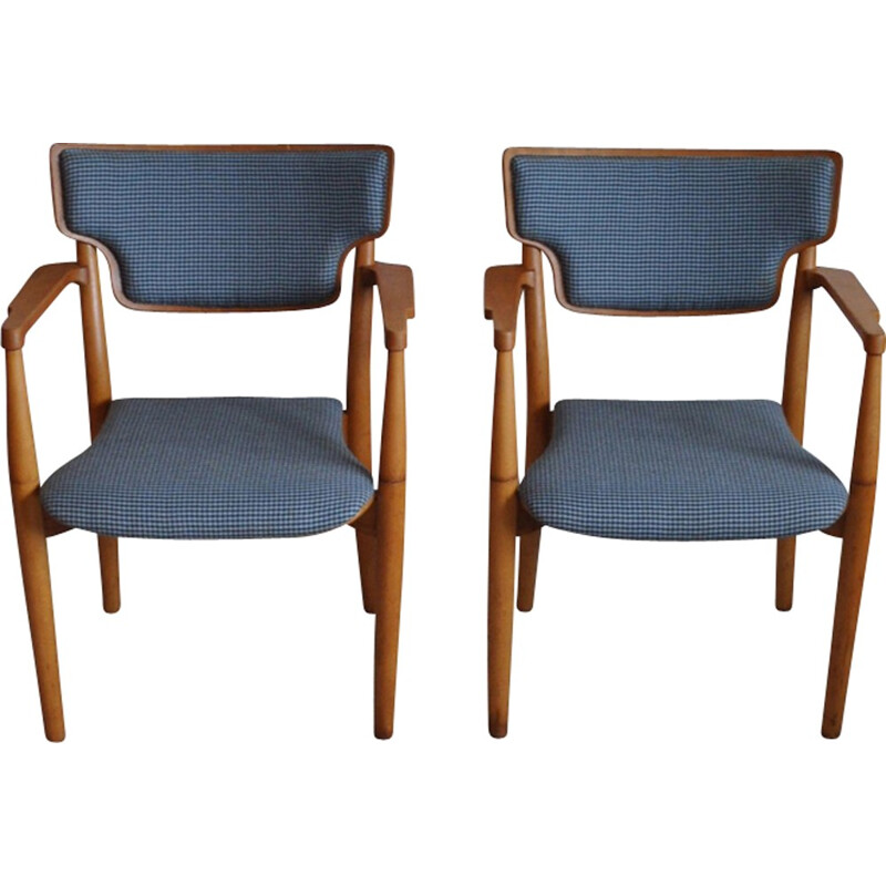 Pair of vintage Portex chairs by Peter Hvidt & Orla Mølgaard-Nielsen - 1940s