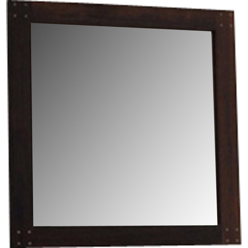 Swedish rosewood mirror with silver detail by Uno & Östen Kristiansson - 1960s