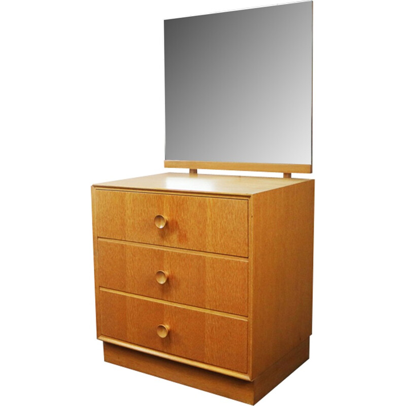 Vintage chest of drawers with angled mirror by Meredrew - 1970s