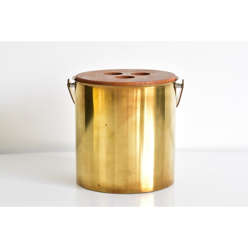 Vintage ice bucket made of brass by Arne Jacobsen - 1960s