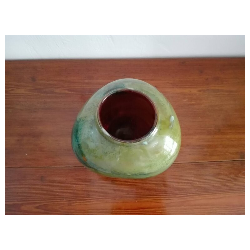 Vase vintage en verre de Murano par Ercole Borovier - 1970