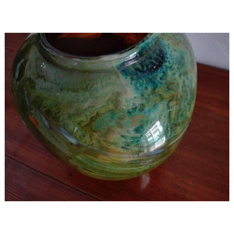 Vase vintage en verre de Murano par Ercole Borovier - 1970