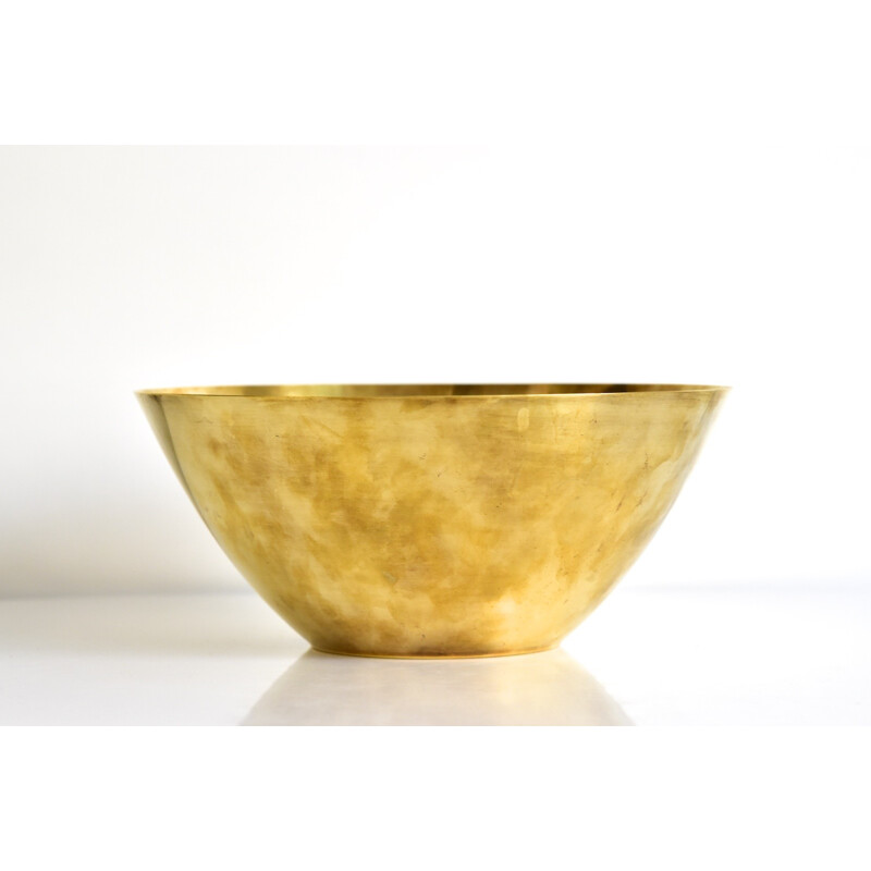 Vintage bowl in brass by Arne Jacobsen for Stelton - 1960s