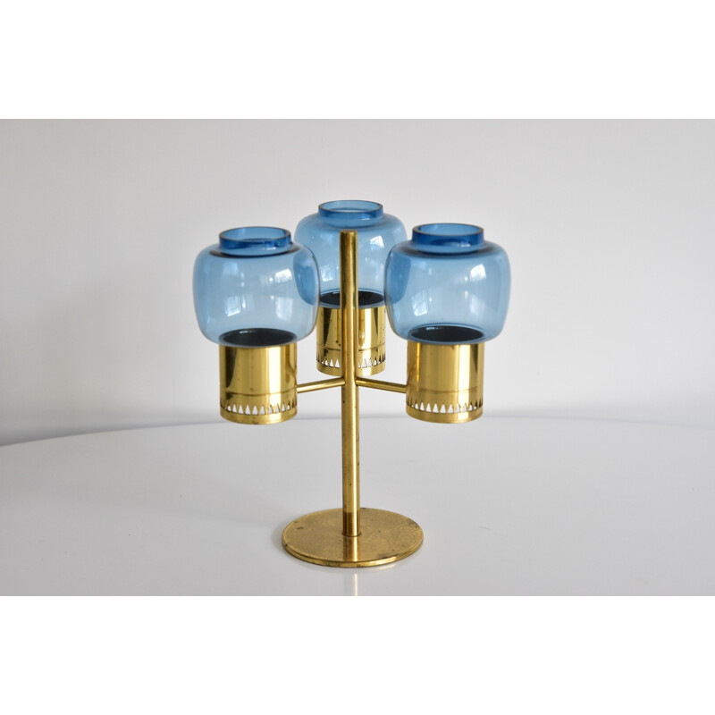 Vintage Swedish candle holder L 97 in brass by Hans Agne Jakobsson for Markaryd Sweden - 1960s