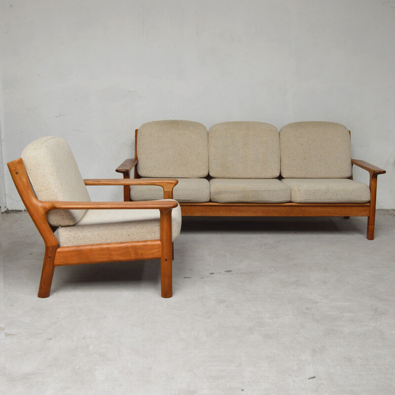 Vintage scandinavian living room set by S.Burchardt-Nielsen for Mobel BB Fabrik - 1970