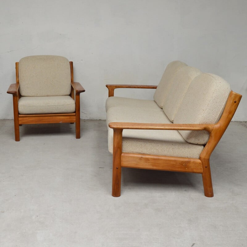 Vintage scandinavian living room set by S.Burchardt-Nielsen for Mobel BB Fabrik - 1970