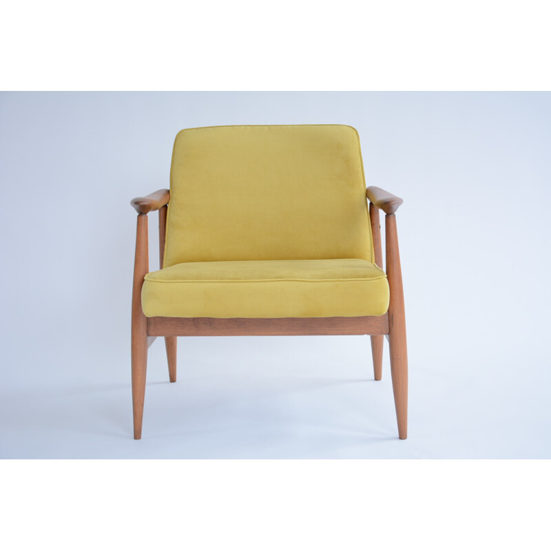Vintage yellow armchair "GMF 87" by Kedziorek - 1960s