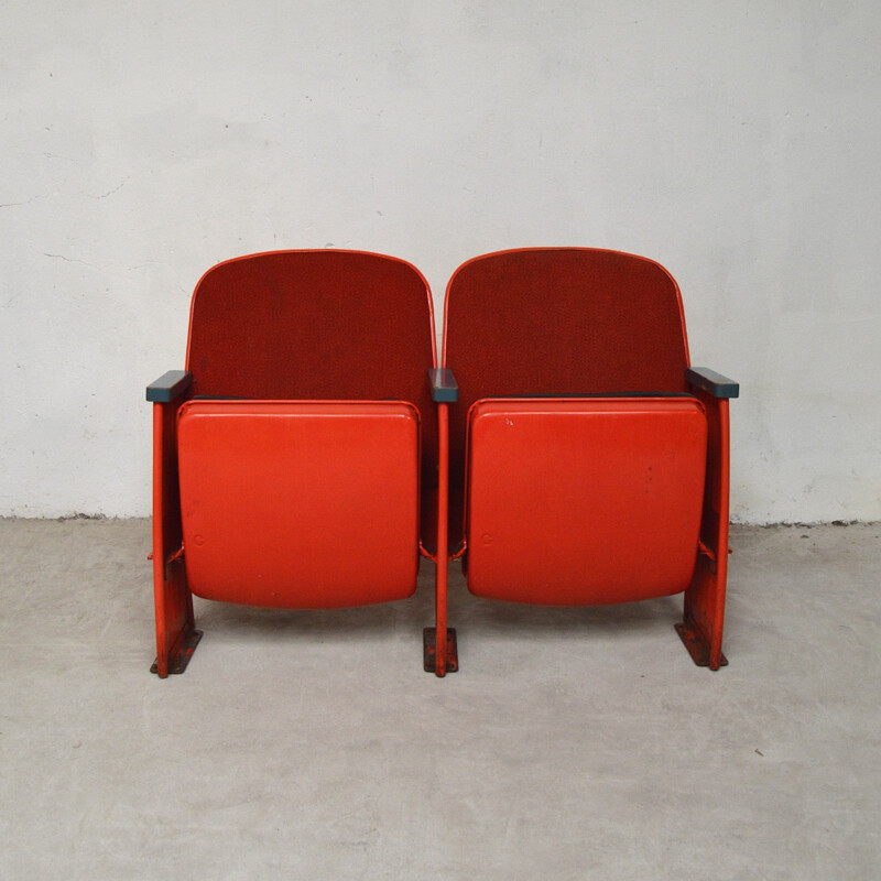 U.S. vintage 2-seater movie bench - 1950s