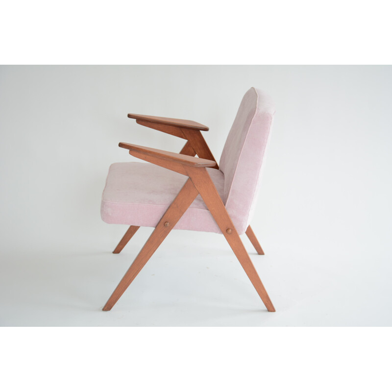Vintage pale pink armchairs "model 300-177" - 1960s