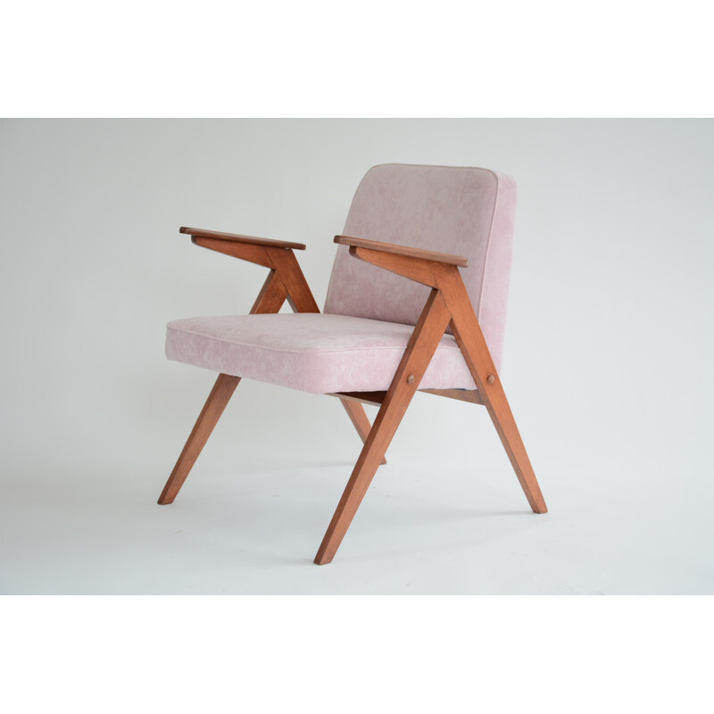 Vintage pale pink armchairs "model 300-177" - 1960s