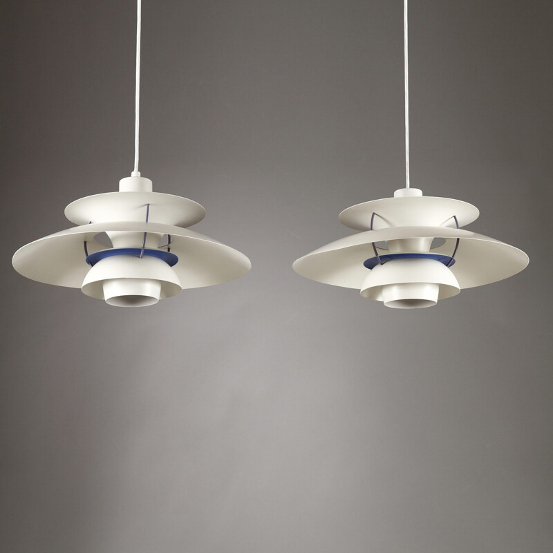 Pair of hanging lamps PH 5, Poul HENNINGSEN - 2000s