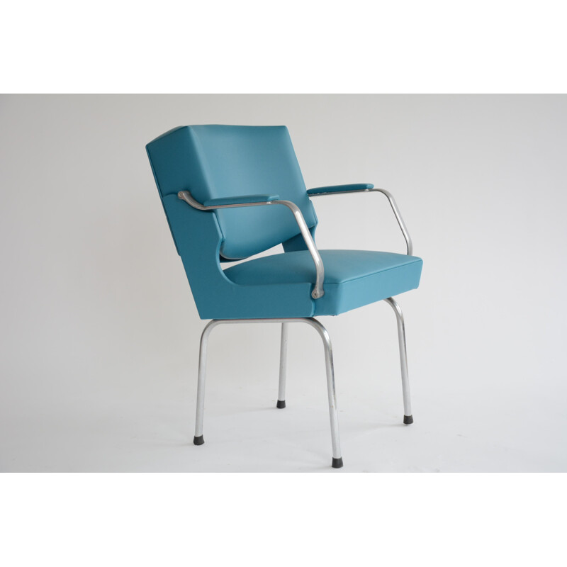 Vintage blue office armchair - 1970s