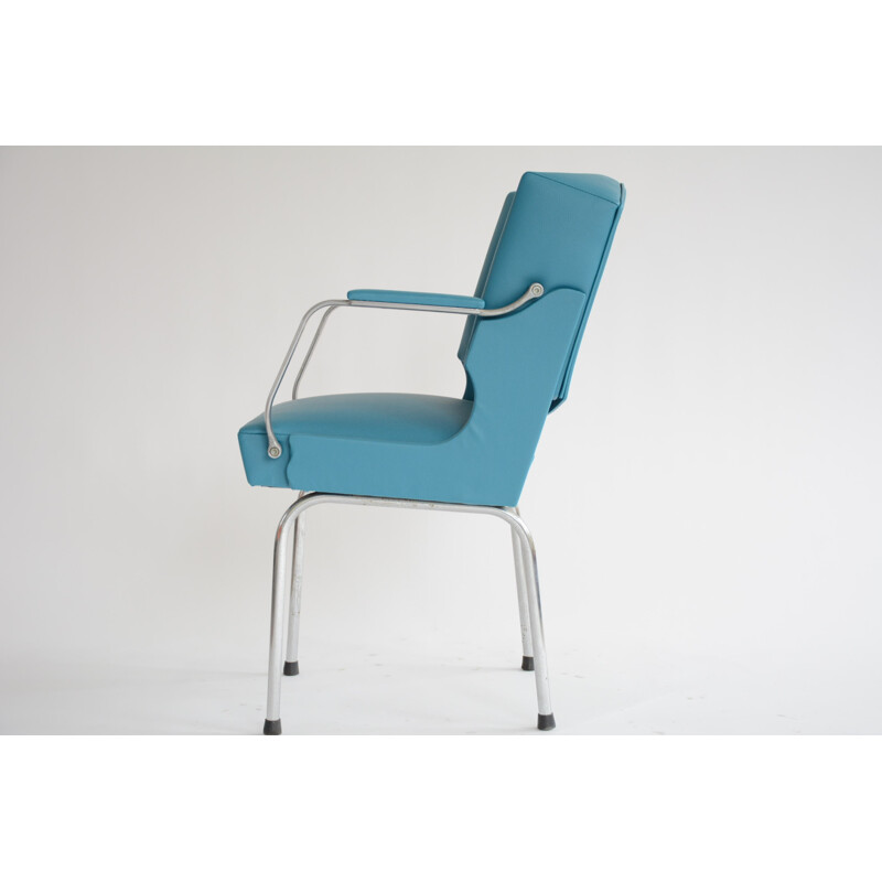 Vintage blue office armchair - 1970s