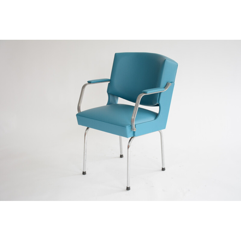 Vintage blue office armchair - 1970s