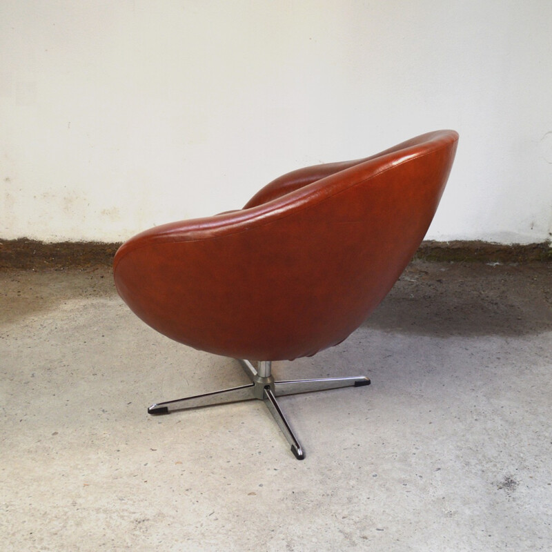 Vintage faux leatherette armchair - 1970s