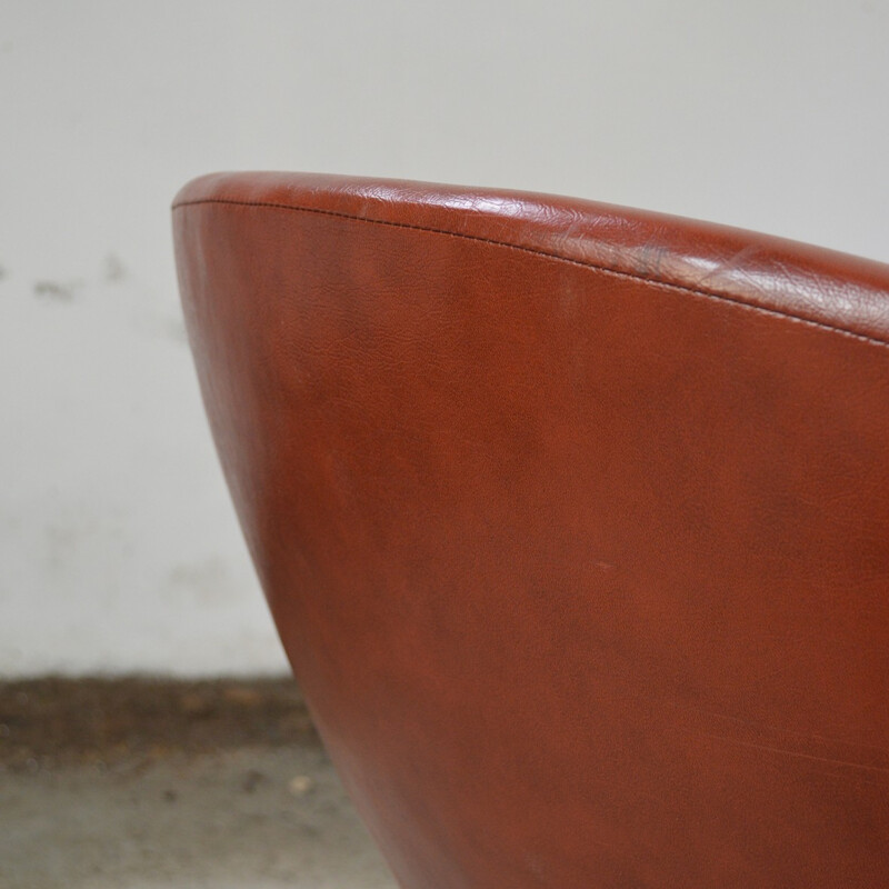 Vintage faux leatherette armchair - 1970s