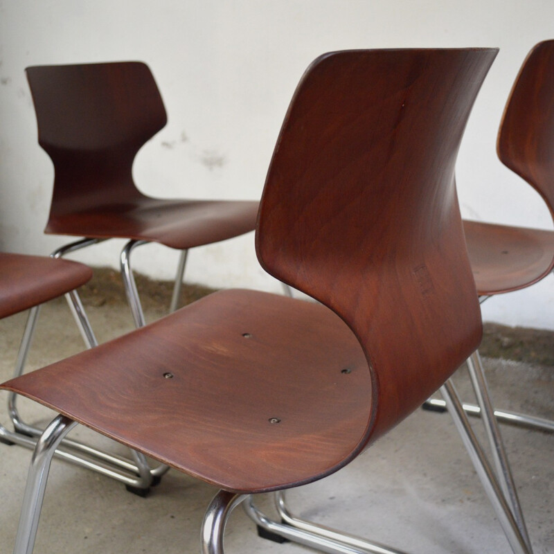 Série de 4 chaises Pagholz Flötotto - 1970